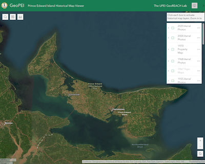 Prince Edward Island viewed in the GeoPEI map viewer